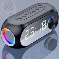 Radio Relógio Tela Espelho Dimmer LED Bluetooth Mini Duplo Alarme USB Fm Portátil AL-8353