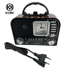 Caixa Som Recarregável Retro Antiga Am Fm Usb Aux Sd Bluetooth Som Antena Analogico