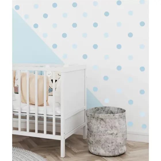 Kit Adesivo de Parede 40 Bolinhas Azuis  - Papel de Parede Infantil - Adesivo de Parede Infantil Bolas