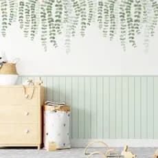 Adesivo Raminhos Jardim aquarela - Papel de Parede Infantil-Decoração Quarto
