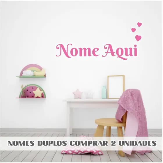 Adesivo de Parede Nome Personalizado - Decoração Quarto Infantil