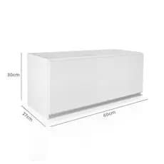 Armário Cozinha e Lavanderia Branco Suspenso Multiuso Aéreo com 1 Porta Basculante 60cm Branco