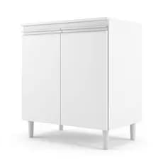 Balcão Multiuso Para Cozinha Com Tampo 2 Portas MDF