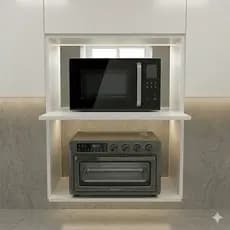 Nicho para Microondas e Forno MDF Suporte Suspenso