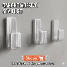 Ganchos Adesivos Fortes para Parede Suporte KIT Resistente para Toalhas de Banheiro e Cozinha sem furo
