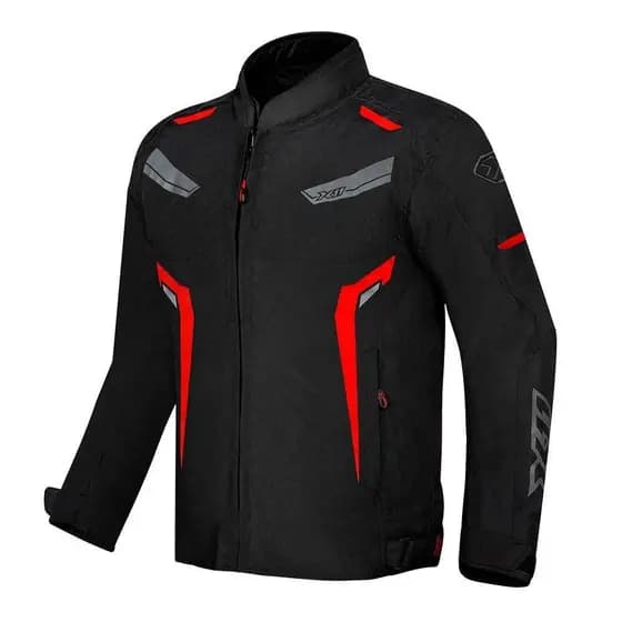 Jaqueta X11 One Sport Masculina Preta com Vermelho com Proteções