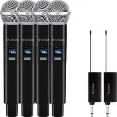 Kit 4 Microfones Sem Fio Leson Ls302 Digital Profissional