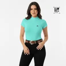 Pé na Roça Cia Country Body UV GOLA ALTA MANGA CURTA com proteção solar  cavalgada rodeio  PNR001