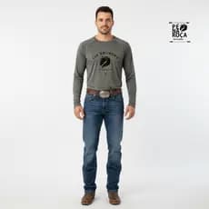 Blusa Masculina proteção solar 50+ correr cavalgada treino esportes Pé na Roça PNR708