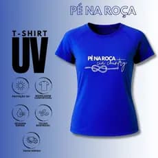 Blusa Feminina com proteção solar Pé na Roça cavalgada sol MANGA CURTA SILK PNR807