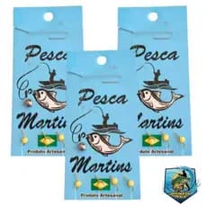 Kit Chicote Spinhel Anzol C/miçanga Pesca Lambari Tilápia