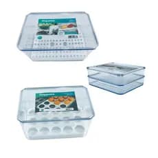 Kit 3 Potes Organizador Frios + Ovos + Saladas Para Geladeira