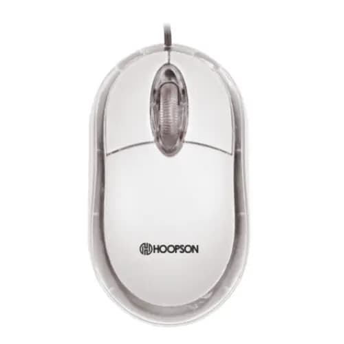 Mouse Óptico Hoopson Com Fio Usb 1200 Dpi Ms-035b Branco
