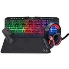 Kit Air Drop 4 Em 1: Teclado + Mouse + Headset e Mousepad Warrior - TC304