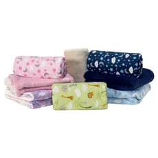 Manta de Bebê Cobertor Coberdrom Sherpa Estampada Para Menino e Menina Safari Lua Nuvem