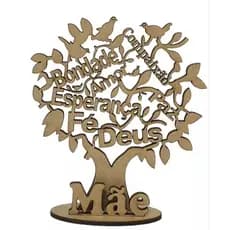 30 lembrancinhas  Dia Das Mães Árvore palavras Mãe Mdf
