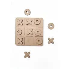Jogo da Velha em MDF 10x10 cm – Brinde, Lembrancinha e Kit Pedagógico