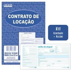 Kit Bloco de Contrato de Locação com Recibo para Aluguel Ideal para locação comercial e residencial