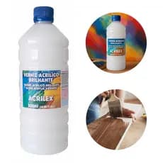 Verniz Brilhante Frasco 500ml Incolor Acrilex para Artesanato em Madeira MDF