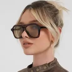 óculos de sol feminino lentes claras aviador