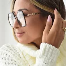 Armação óculos para grau feminino grande