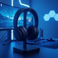 Suporte para Headset Gamer de Mesa Universal Elegante Minimalista