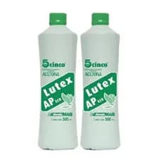 2 Acetona Removedor Lutex Ap 500ml Cinco para unhas manicure