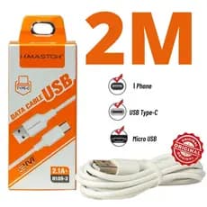 Cabo Tipo C 2 Metros Carregador Rápido 60W USB-C iPhone 15 Android Dados