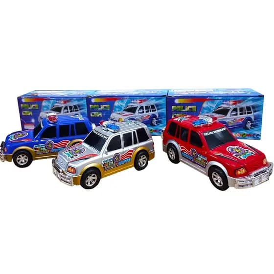 Carrinho de Policia Que faz som e Anda Carro de Brinquedo Sonoro com luz e som Brinquedos para Crianças