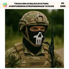 Touca Balaclava Ninja Proteção UV50+ Térmica Motoqueiro (Justiceiro)