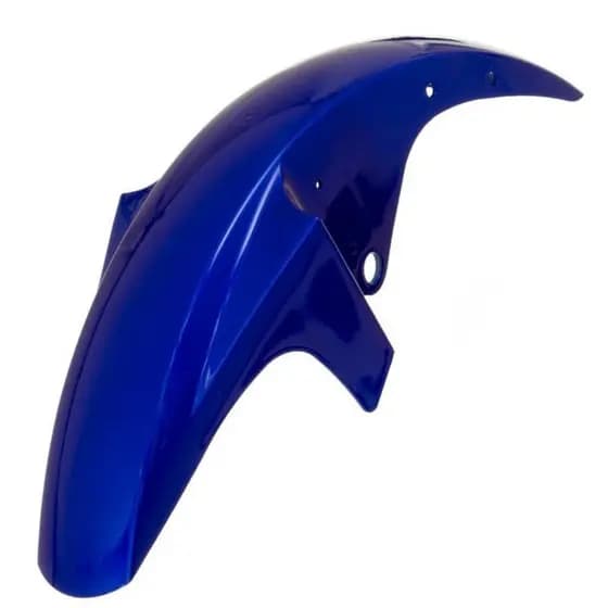 Paralama Dianteiro Compatível com YBR 125 2000 2001 2008 Cor Azul ABS 100% Virgem e Proteção UV