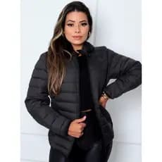 Jaqueta Bobojaco Feminina Capuz Removivel Preta