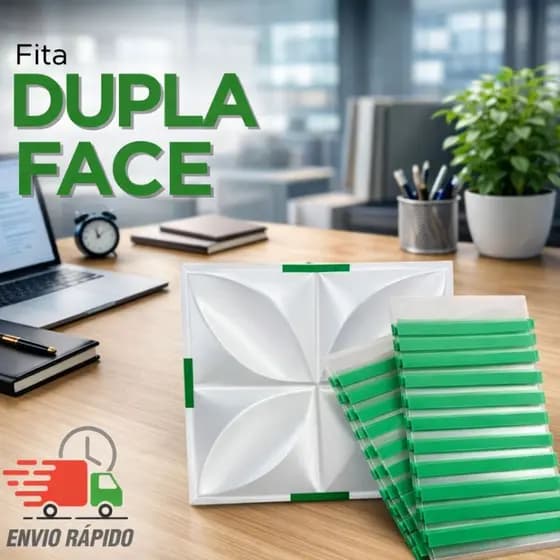 Fita Dupla Face Extra Forte Fracionada Pronta Entrega Para Placa PVC 3D Painel Ripado Cabeceira