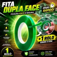 Rolos Fita Dupla Face Extra Forte 05mmX20M + 09mmX01m e Chaveiro ideal para Cabeceiras Ripados Pvc