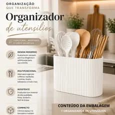 Organizador de Utensílios para Cozinha Moderno – Porta Colheres, Espátulas e Talheres Decorativo