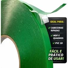 Rolos fita dupla face 2m 20m extra forte acrilica cola tudo cabeceira ripado pvc mdf quadros moldura