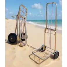 Carrinho compacto e dobrável Dourado Exclusivo para cargas ou cooler até 50kg