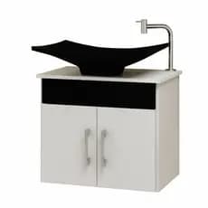 Gabinete Bali MDF armário banheiro 50 cm com cuba e SEM espelheira