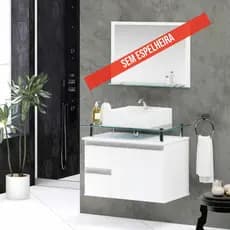 Conjunto Diamante MDF gabinete de banheiro com pia SEM espelheira 60cm