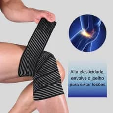 Faixa de Compressão Multiuso Treino Proteção Joelho Elástica Ajustável