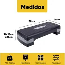 Plataforma Step Premium Fitness Ajustável – Antiderrapante, Leve e Resistente