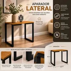 Aparador Lateral Estilo Industrial Moderno e Versátil