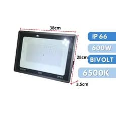 Refletor De Led 600w Branco Frio A prova da água