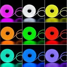 Fita Led Neon 2835 Rolo 5m Flexível 12v Alto Brilho Corte 5M Flexivel Siliconada Com ou Sem Fonte