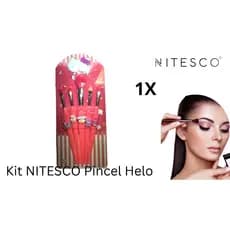 jogo pincel maquiagem hello kitty infantil