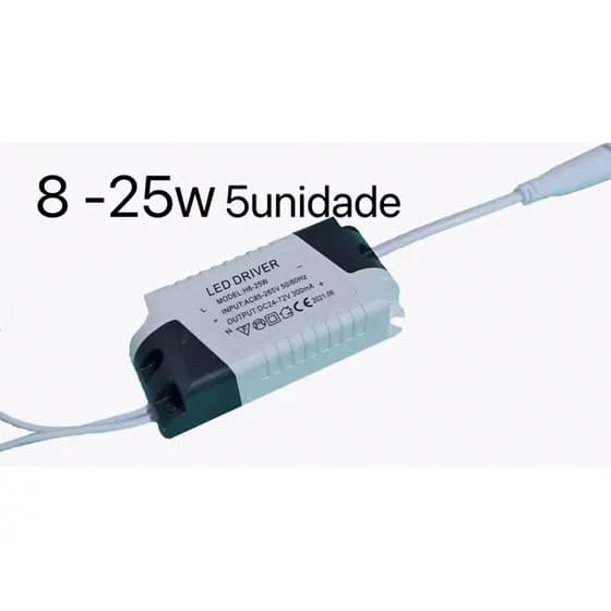 kit 5 unidade driver led reator fonte para painel plafon 8 -25w Bivolt