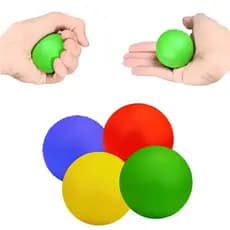 Kit 5 Bolas Exercitadora Fisioterapia Bolinha De Mão Lisa