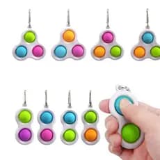 Variações Chaveiro Simple Dimple Fidget Toys Pop It Sensor Anti Estresse / Ansiedade Alivío e Satisfatório