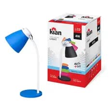Luminária De Mesa Abajur Estudos Quarto Escritório Luz Led Estrutura Azul