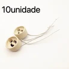 Kit 10 peças Soquete GU10 Para Lâmpada Dicróica Bivolt